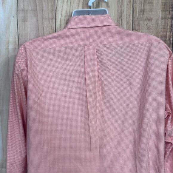 Men's Polo Ralph Lauren Classic Fit orange Check Long Sleeved Button Up Shirt la - Picture 7 of 9